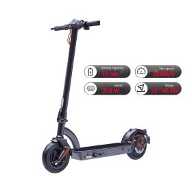 10inch Electric Scooter 36V 10H 350W For Adults Foldable Commuting Escooter, Max Speed 12.5mph & Range 25 Miles, 220Lbs Max Load (Option: Black)
