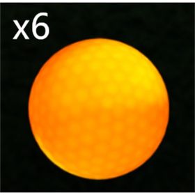 Led Golf Ball Flashing Ball Golf Supplies (Option: 6PCS Yellow)