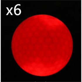 Led Golf Ball Flashing Ball Golf Supplies (Option: 6PCS Red)