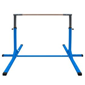 Gymnastics Bar For Kids, Adjustable Height Gym Bar, Junior Training Kip Bar For Home, Built For Kids 3 Years Blue (Option: Blue)